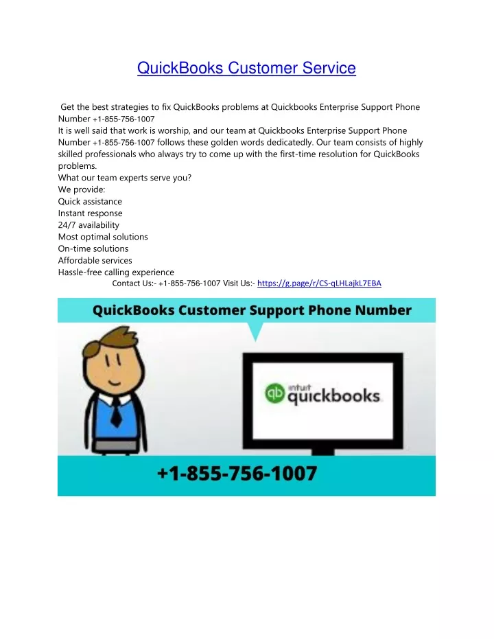 quickbooks customer service