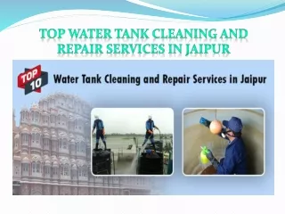 Top 10 Water Tank Cleaning and Repair Services in Jaipur