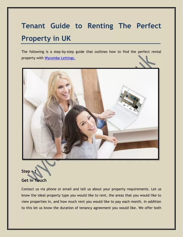 tenant guide to renting the perfect