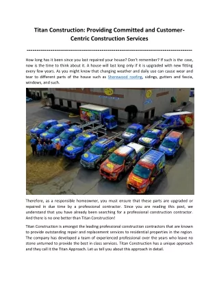 titan construction providing committed