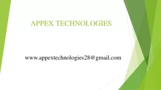Online Training Profile of Appex Technologies |