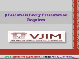 5 essentials every presentation requires