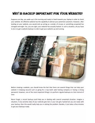 why is backup important for your website