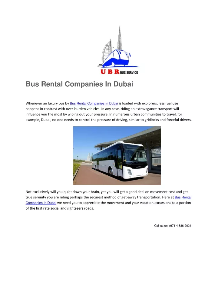 bus rental companies in dubai