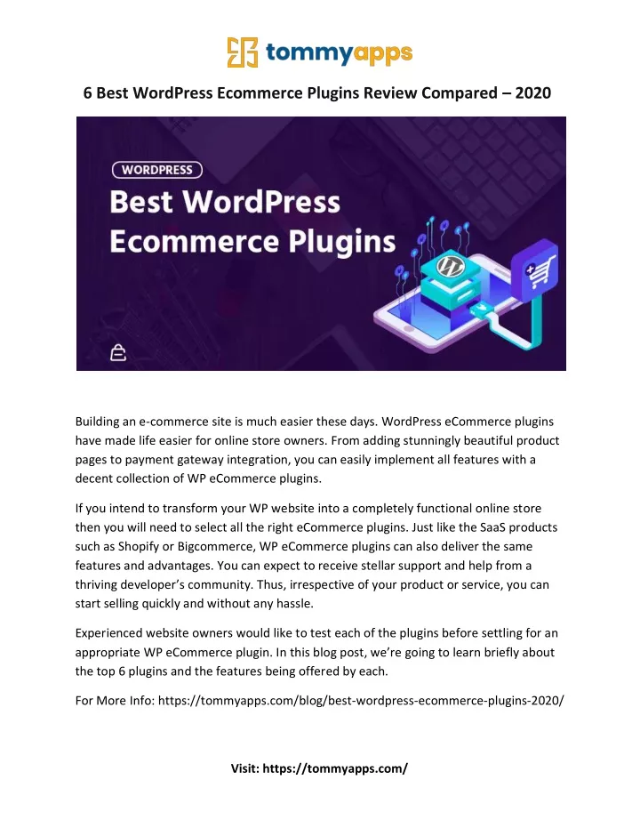 6 best wordpress ecommerce plugins review