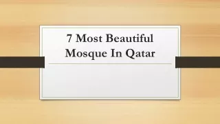7 most beautiful mosque in qatar