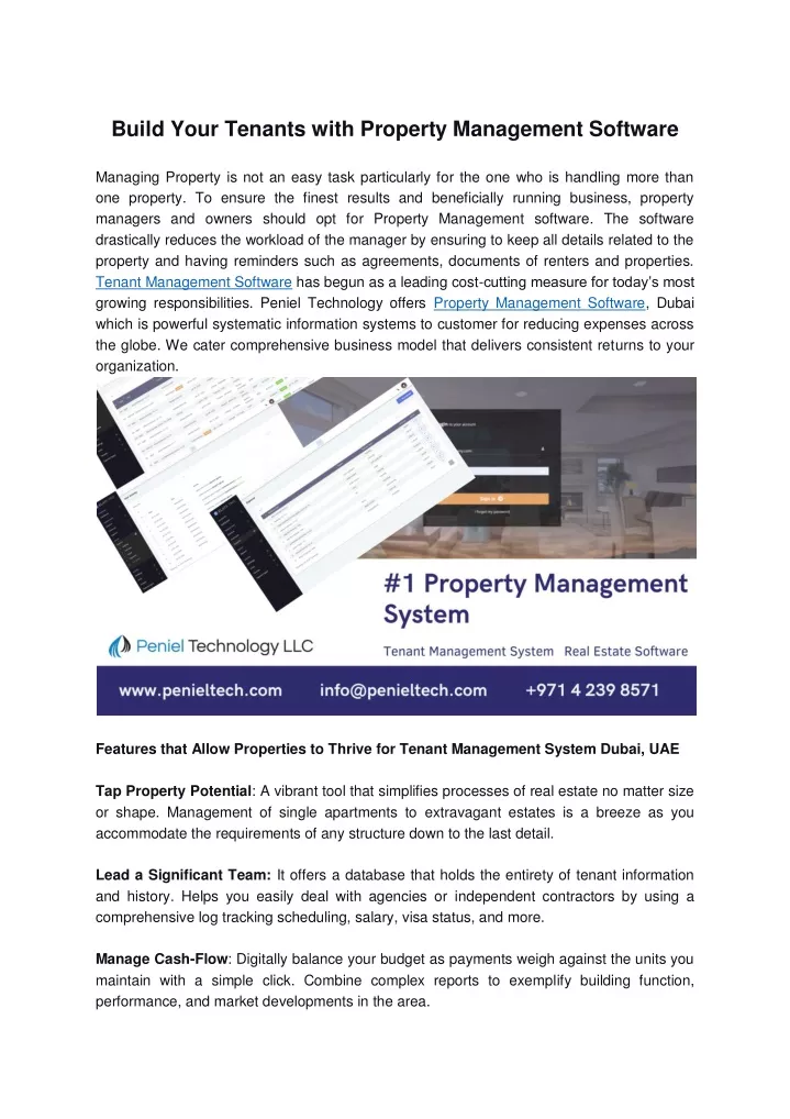 build your tenants with property management