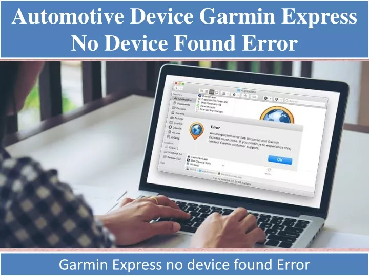 automotive device garmin express no device found