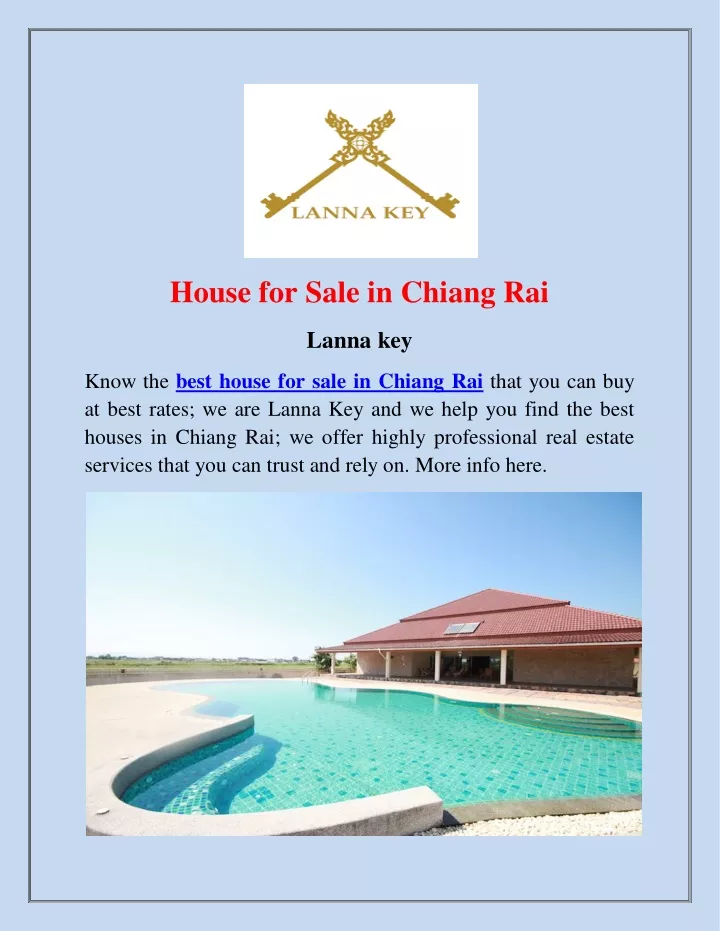 house for sale in chiang rai