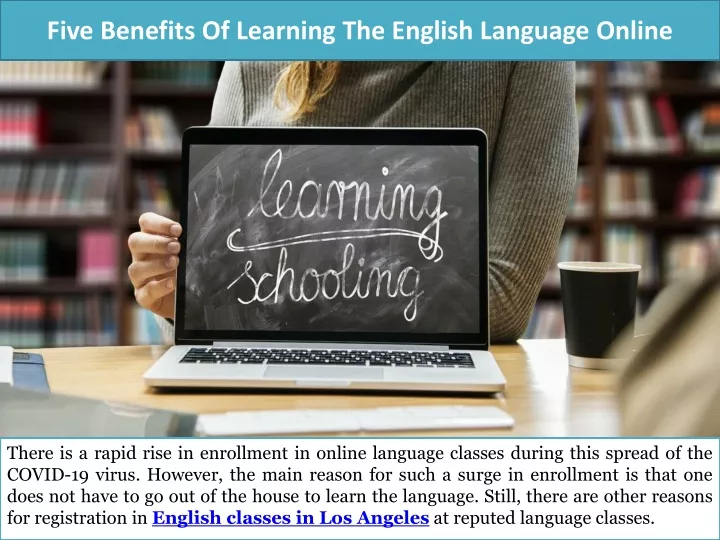 five benefits of learning the english language online