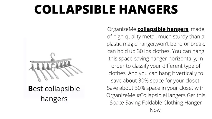 collapsible hangers