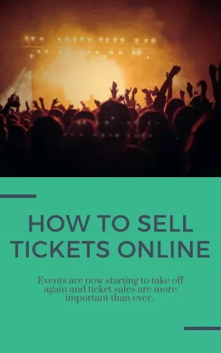 How To Sell Tickets Online