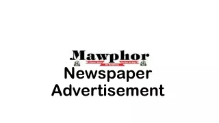 Mawphor Newspaper Advertisement