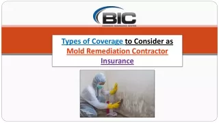 Types of Coverage to Consider as Mold Remediation Contractor Insurance