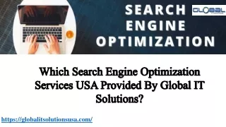 Which Search Engine Optimization Services USA Provided By Global IT Solutions?