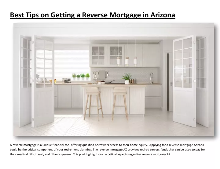 best tips on getting a reverse mortgage in arizona