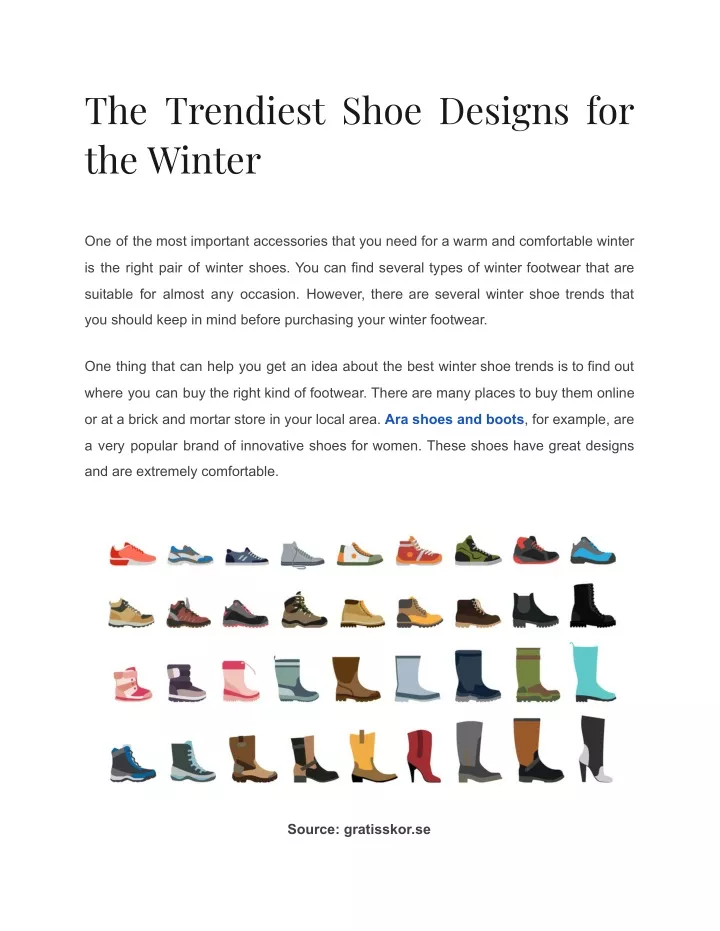 the trendiest shoe designs for the winter