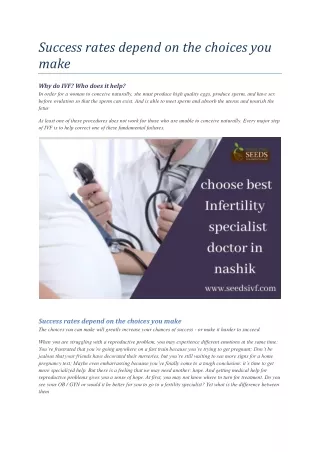 success rates depend on the choices you make