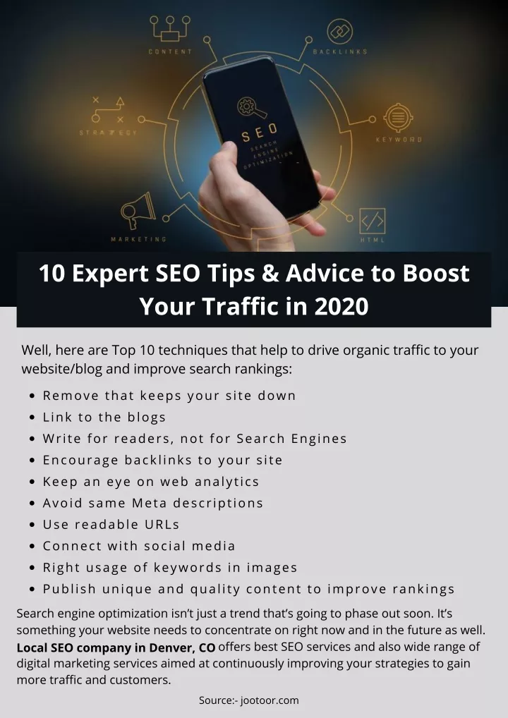 10 expert seo tips advice to boost your traffic