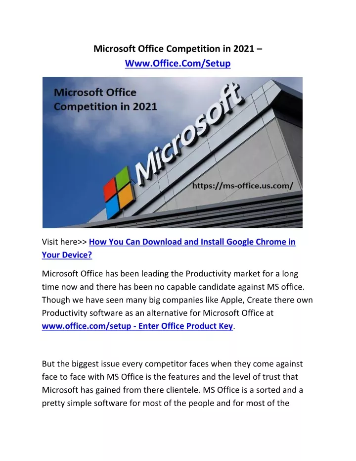 microsoft office competition in 2021 www office