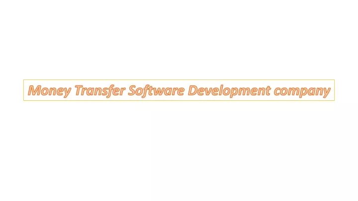 money transfer software development company