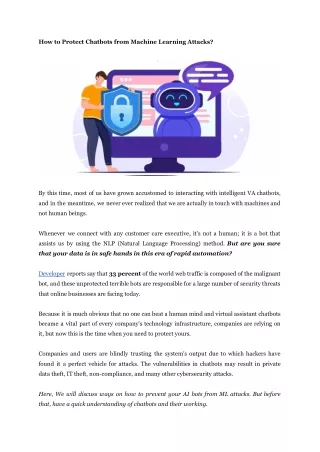 how to protect chatbots from machine learning