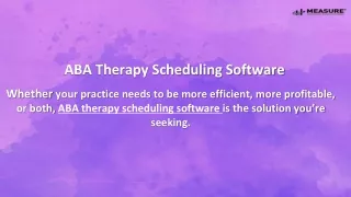 aba therapy scheduling software