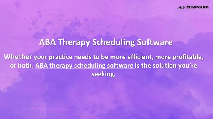 aba therapy scheduling software