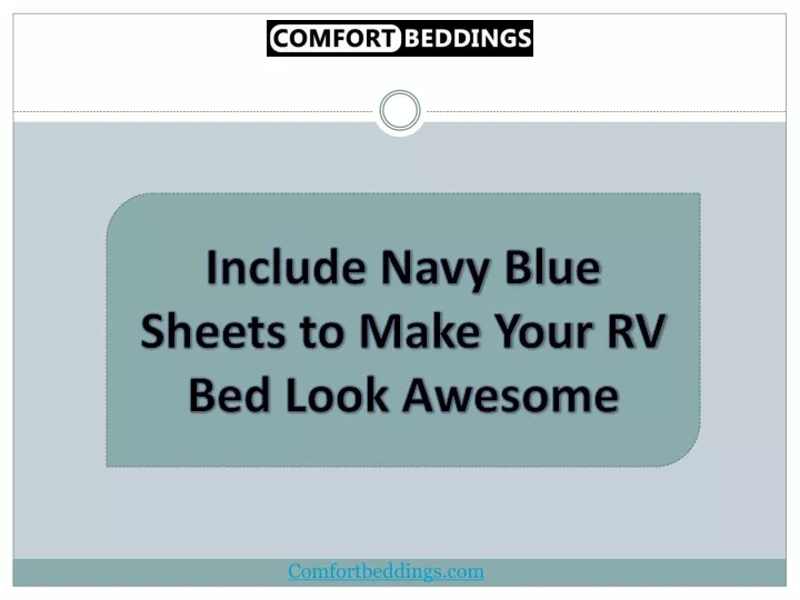 include navy blue sheets to make your rv bed look
