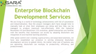 enterprise blockchain development services