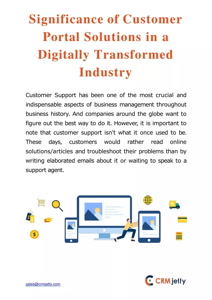 significance of customer portal solutions in a digitally transformed industry