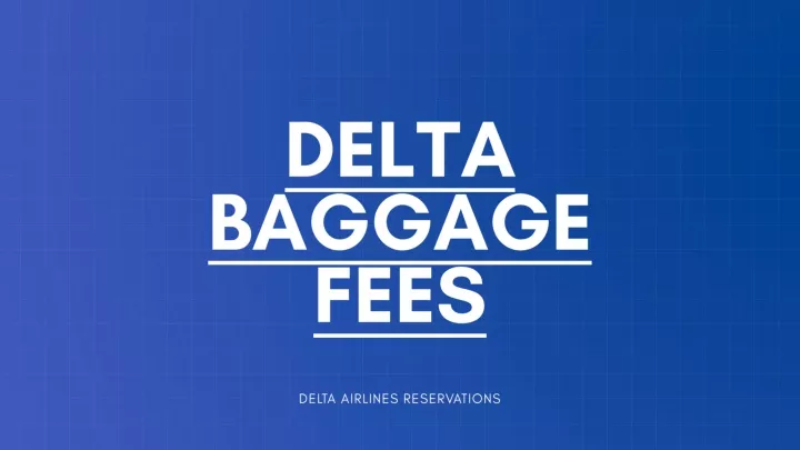 delta baggage fees