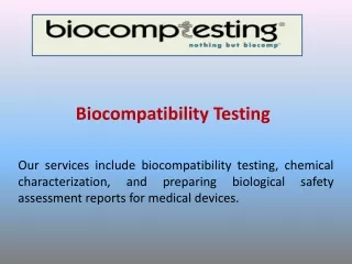 biocompatibility testing