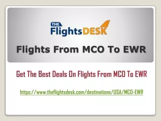 flights from mco to ewr