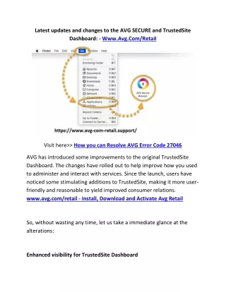 latest updates and changes to the avg secure
