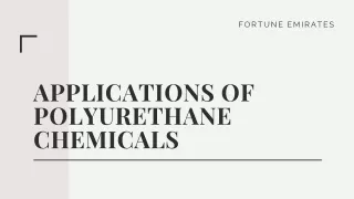 Polyurethane Chemical Suppliers in UAE | Fortune Emirates