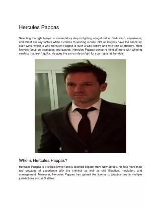 Hercules Pappas | CEO – Hercules Law Group, LLC