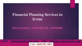 Financial Planning Services Irvine