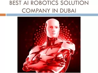 Best AI Robotics Solution Company in Dubai