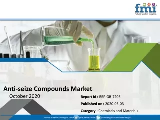 Anti-seize Compounds Market Analysis 2019-2029