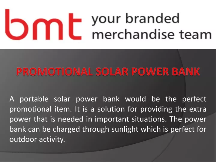 promotional solar power bank