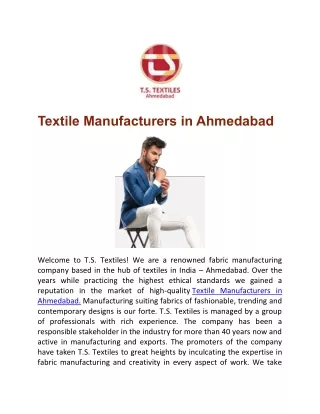 Textile Manufacturers in Ahmedabad