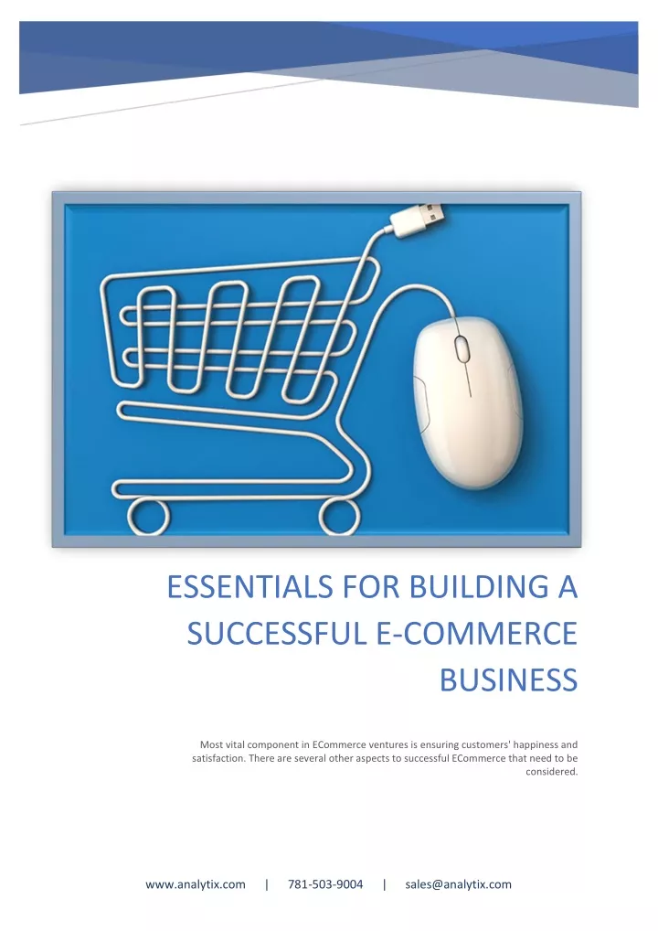 essentials for building a successful e commerce