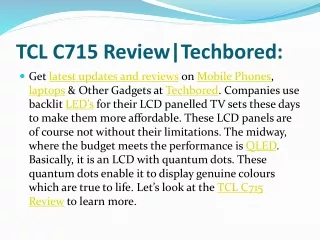 TCL C715 Review|Techbored: