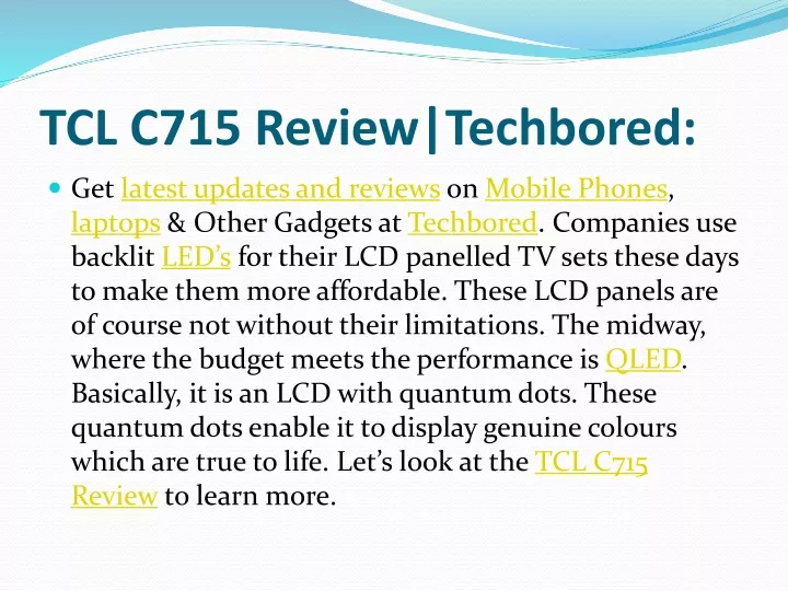 tcl c715 review techbored