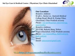 Best Eye Clinics in Ghaziabad - Saieyecareandmedicalcentre.com