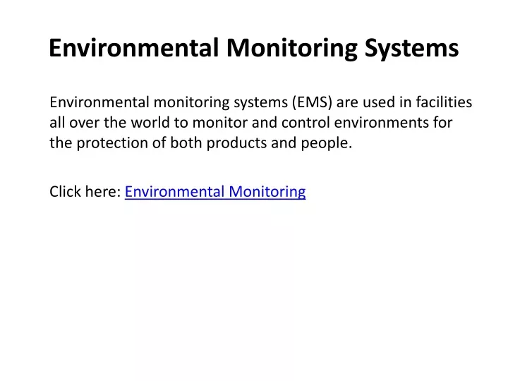 environmental monitoring systems