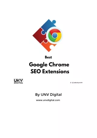 Best Google Chrome SEO Extensions