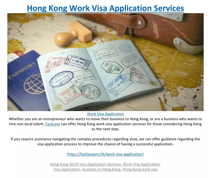 hong kong work visa application services