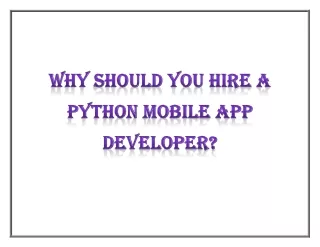 Python mobile app developer hiring